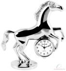 Tavolino miniatűr lovas asztali óra - ezüst
